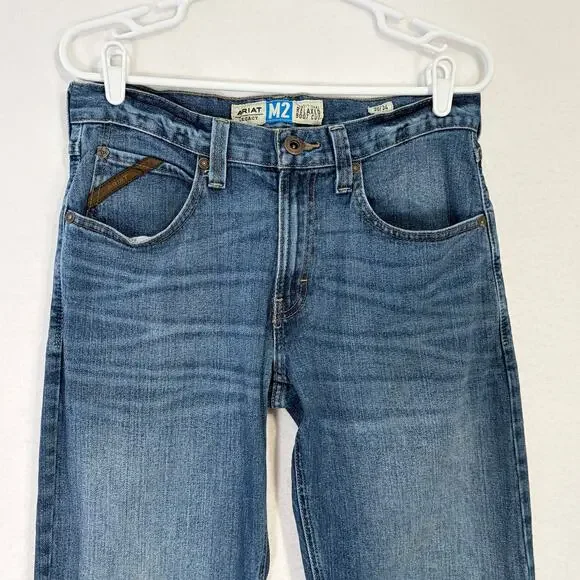 Ariat Traditional Relaxed Bootcut Denim Blue Jeans Mens 30x34 Brandon Legacy M2 - Picture 9 of 12